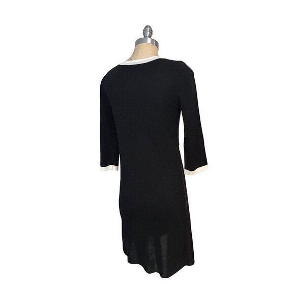 Misook Knit Dress in Black and White Damask Size XS - Picture 4 of 6